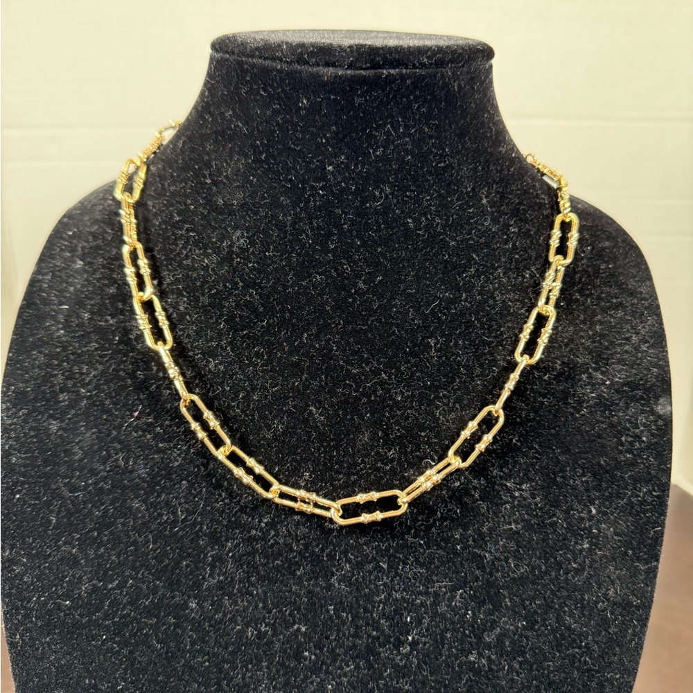 Ettika Gold Necklace chain links with 1" links‎ Adjustable Length ~15”-20”